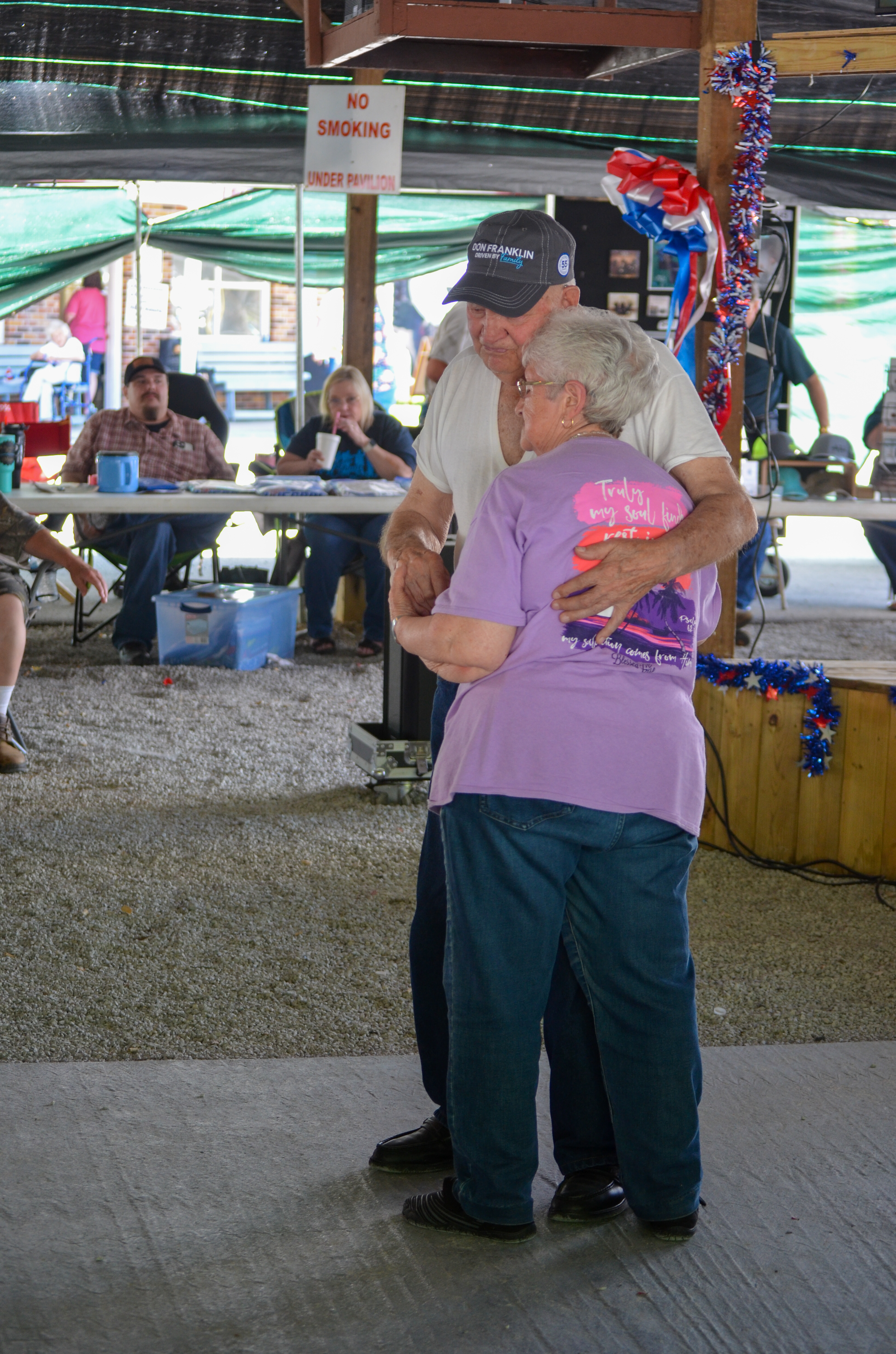Clinton and Bonnie West have a 70th anniversary dance at Blazin Bluegrass 2026 - photo © Roger Black