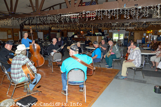 Jam session before the show at 20 Front Street in Lake Orion, MI (5/28/26) - photo © Bill Warren