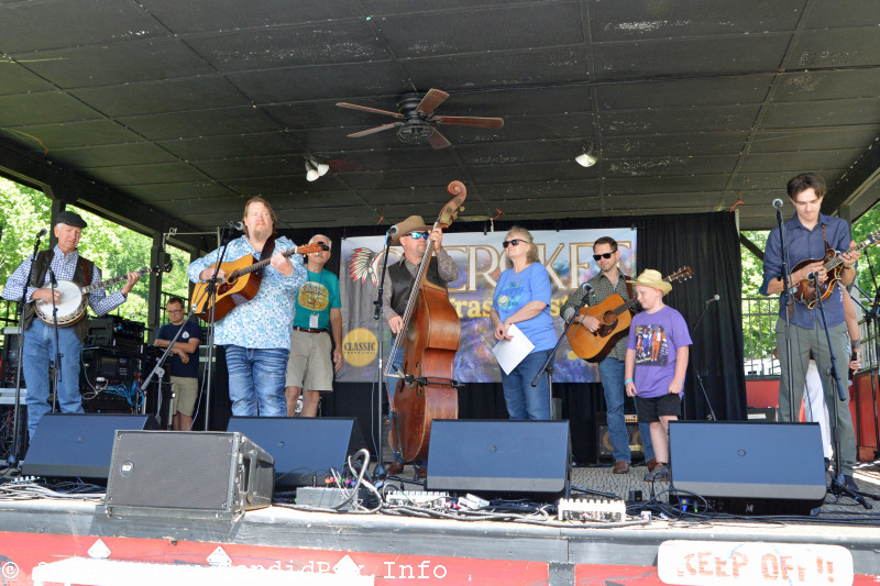 Community sing to start the 2026 Cherokee Bluegrass Festival - photo © Bill Warren
