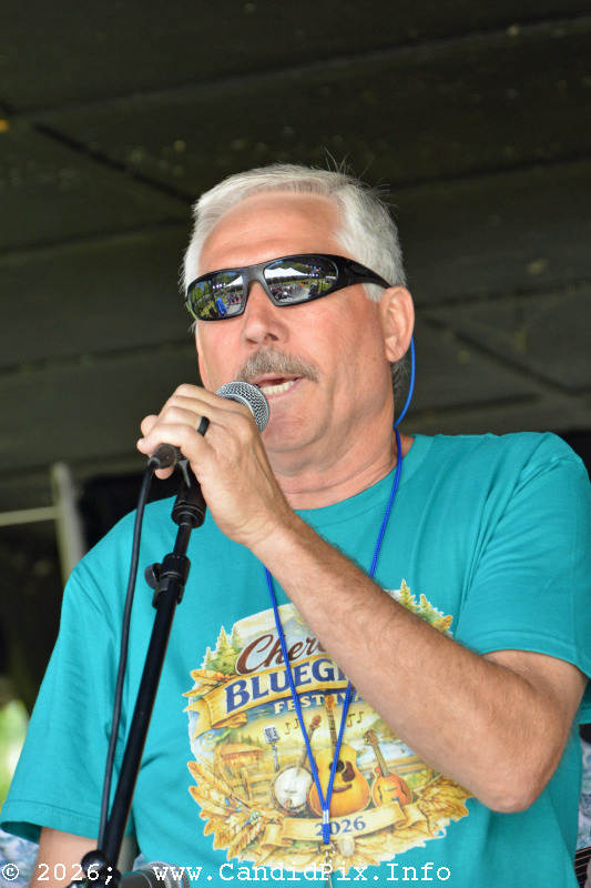 Co-promoter Allen Duer welcomes everyone to the 2026 Cherokee Bluegrass Festival - photo © Bill Warren