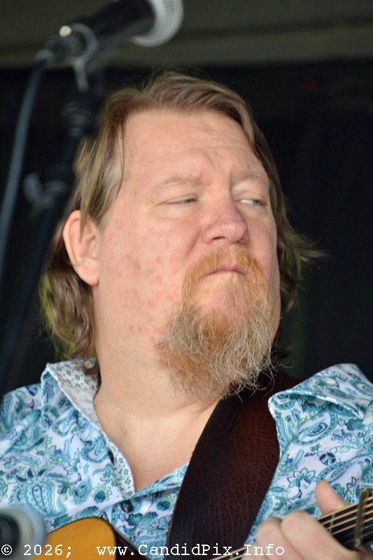 Tucker McCandless with The Edgar Loudermilk Band at the 2026 Cherokee Bluegrass Festival - photo © Bill Warren