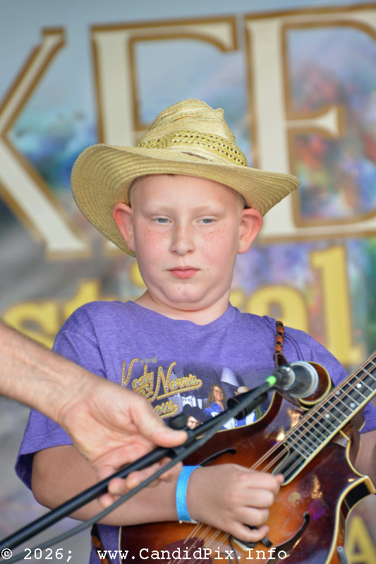 Ren Fulcher joins The Edgar Loudermilk Band at the 2026 Cherokee Bluegrass Festival - photo © Bill Warren
