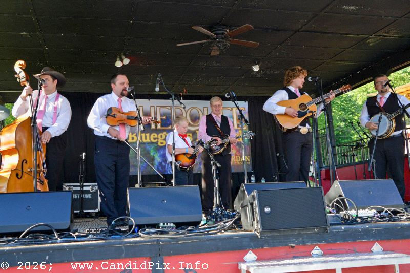 Ren Fulcher with Larry Efaw & The Bluegrass Mountaineers at the 2026 Cherokee Bluegrass Festival - photo © Bill Warren