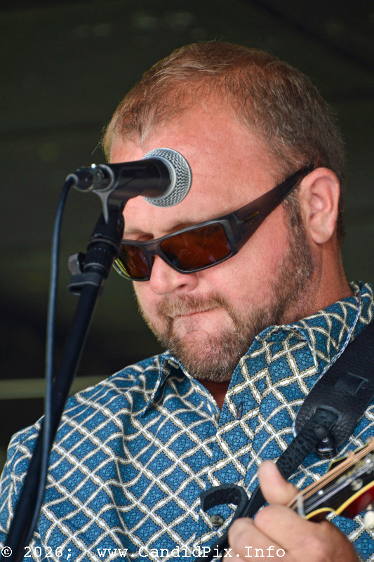 Alex Hibbitts with Retro 78 at the 2026 Cherokee Bluegrass Festival - photo © Bill Warren