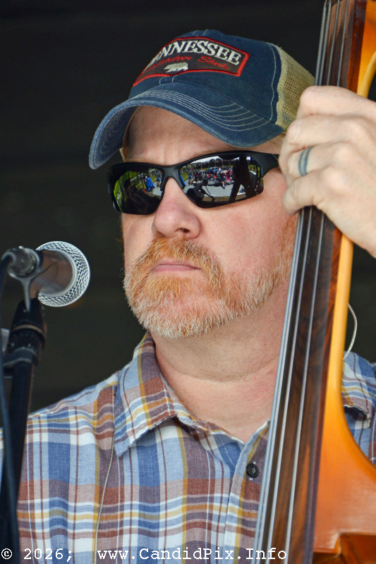 Benji Jones with Retro 78 at the 2026 Cherokee Bluegrass Festival - photo © Bill Warren