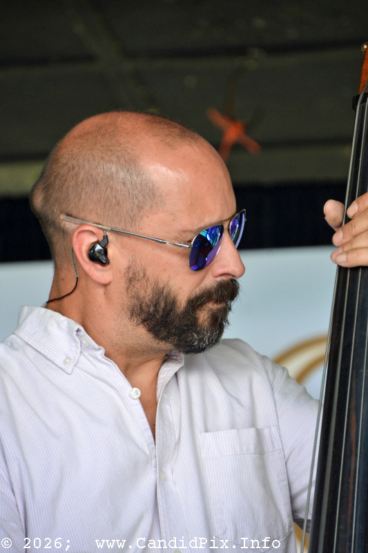 Jenkins with Nothin' Fancy at the 2026 Cherokee Bluegrass Festival - photo © Bill Warren
