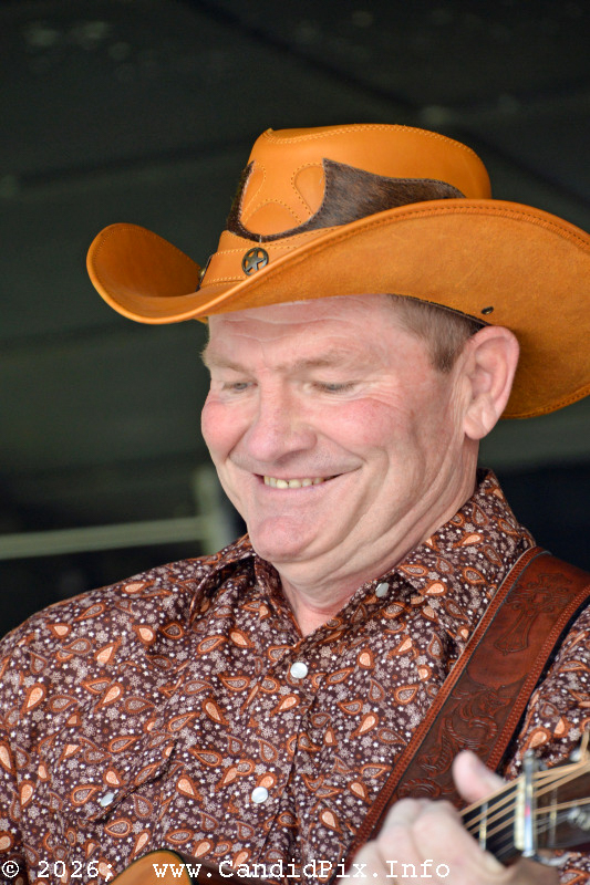 Curt Gausman with Nothin' Fancy at the 2026 Cherokee Bluegrass Festival - photo © Bill Warren