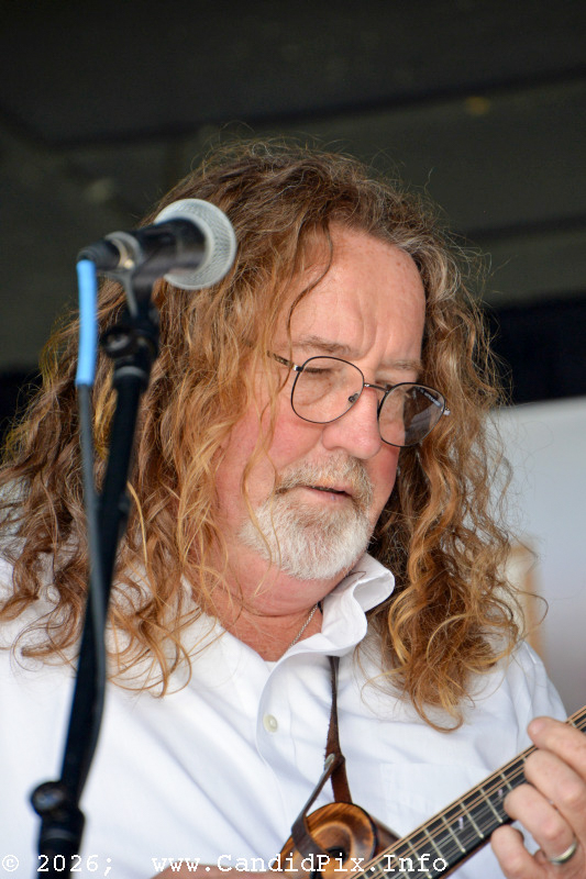 Mike Andes with Nothin' Fancy at the 2026 Cherokee Bluegrass Festival - photo © Bill Warren
