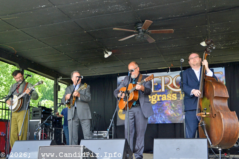 Larry Stephenson Band at the 2026 Cherokee Bluegrass Festival - photo © Bill Warren