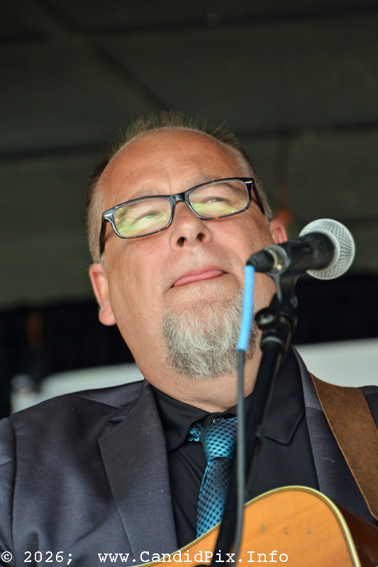 Jimmy Haynes with The Larry Stephenson Band at the 2026 Cherokee Bluegrass Festival - photo © Bill Warren