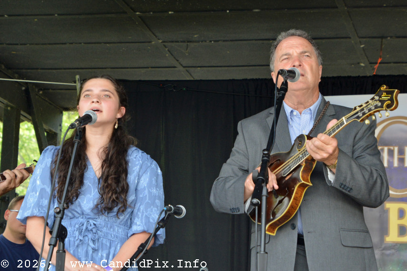 Whysper and Larry Stephenson at the 2026 Cherokee Bluegrass Festival - photo © Bill Warren