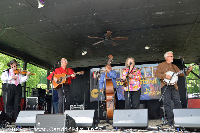 Lorraine Jordan & Carolina Road at the 2026 Cherokee Bluegrass Festival - photo © Bill Warren