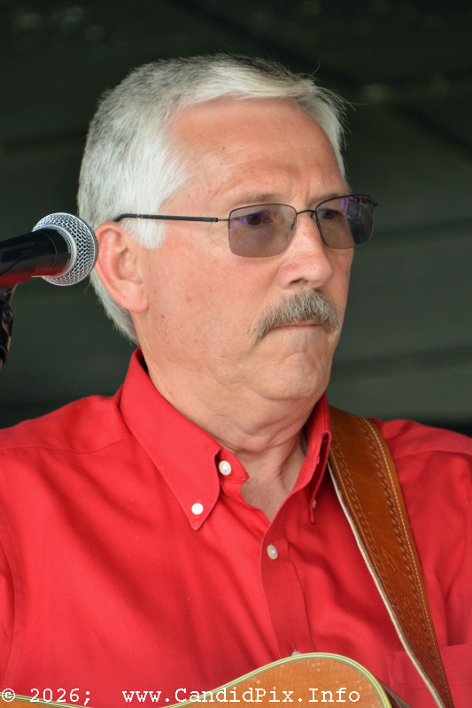 Allen Dyer with Lorraine Jordan & Carolina Road at the 2026 Cherokee Bluegrass Festival - photo © Bill Warren