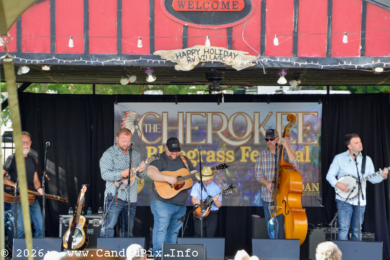 Ren Fulcher with Retro 78  at the 2026 Cherokee Bluegrass Festival - photo © Bill Warren