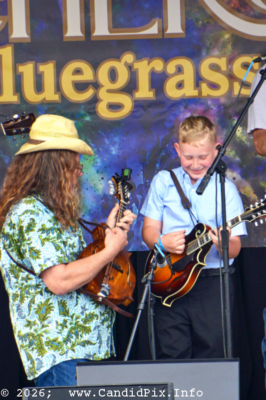 Ren Fulcher with Nothin' Fancy  at the 2026 Cherokee Bluegrass Festival - photo © Bill Warren