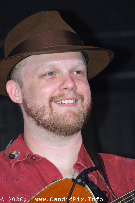 Zeb Snyder with Appalachian Road Show at the 2026 Cherokee Bluegrass Festival - photo © Bill Warren