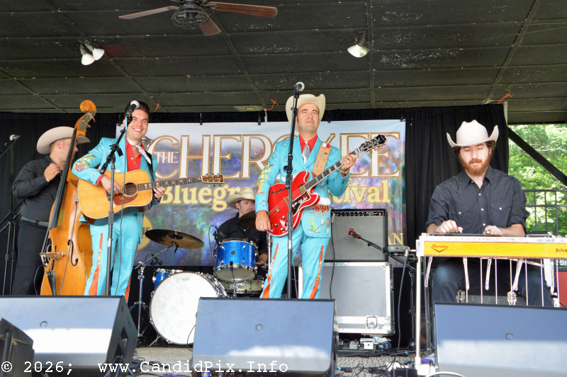 The Malpass Brothers at the 2026 Cherokee Bluegrass Festival - photo © Bill Warren