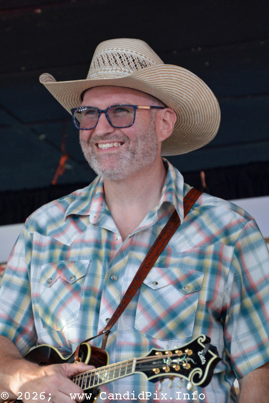 Darren Nicholson at the 2026 Cherokee Bluegrass Festival - photo © Bill Warren