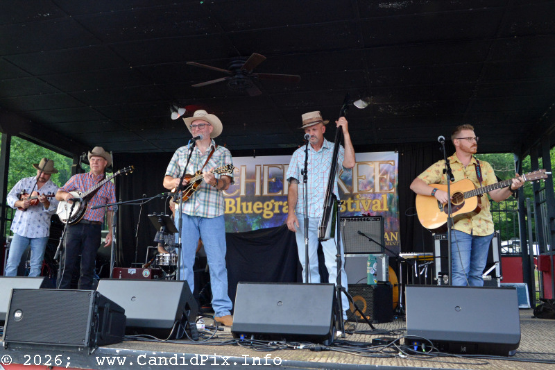 The Darren Nicholson Band at the 2026 Cherokee Bluegrass Festival - photo © Bill Warren
