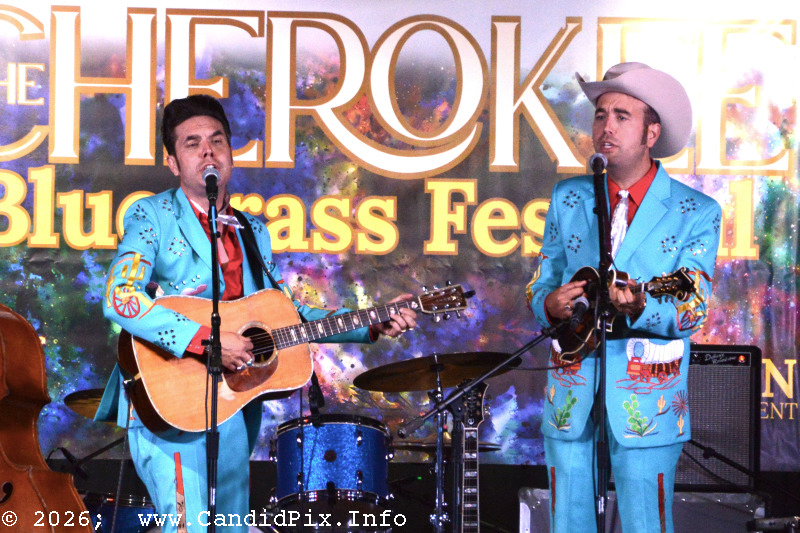 The Malpass Brothers at the 2026 Cherokee Bluegrass Festival - photo © Bill Warren