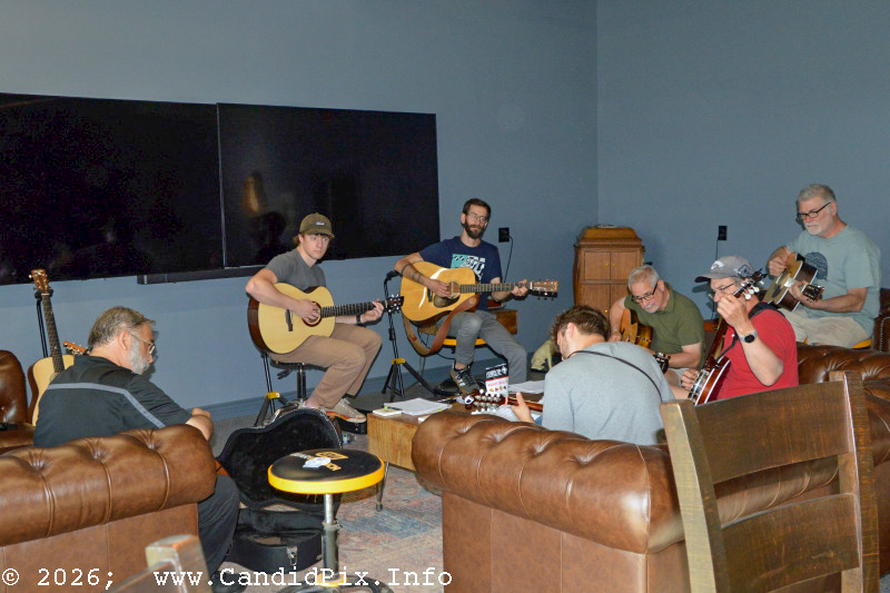 Jam session at the Cirrus Guitars shop - photo © Bill Warren