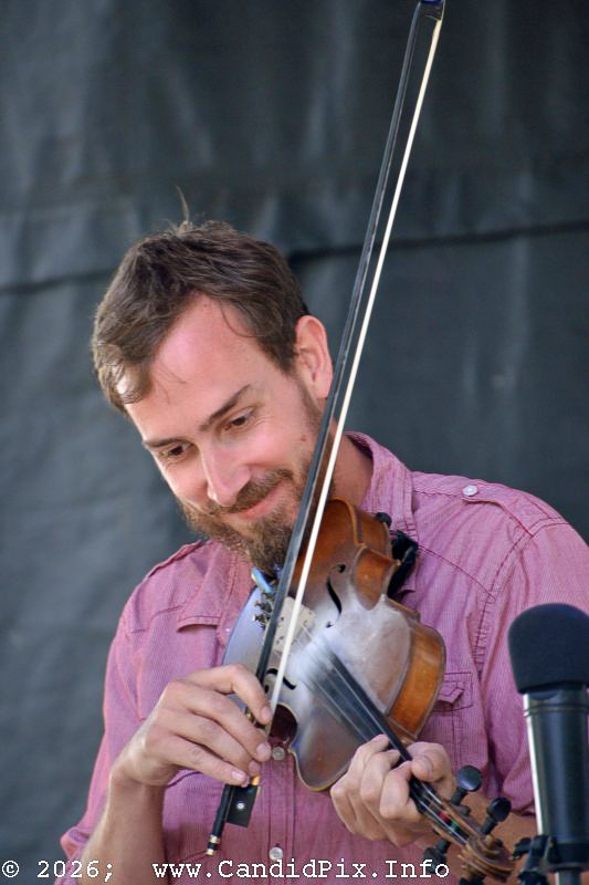 Isaac Smith with Harbourtown at the 2026 Charlotte Bluegrass Festival - photo © Bill Warren