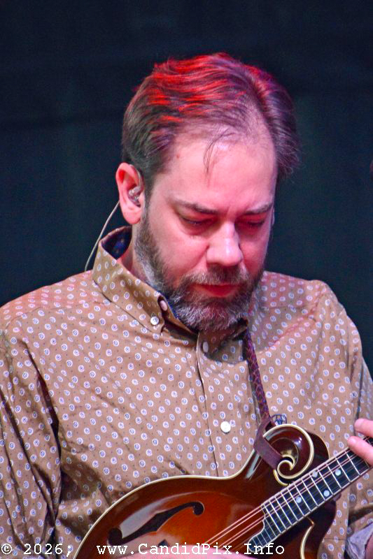 Aaron Ramsey with the Dan Tyminski Band at the 2026 Charlotte Bluegrass Festival - photo © Bill Warren