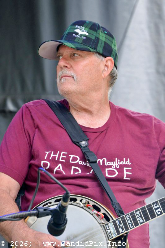 Festival promoter Wes Pettinger with TBA at the 2026 Charlotte Bluegrass Festival - photo © Bill Warren
