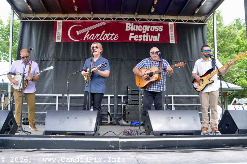 Gavin Conley and the Michigan Bluegrass Band at the 2026 Charlotte Bluegrass Festival - photo © Bill Warren