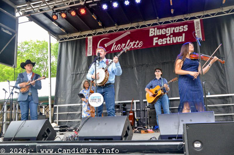 Kentucky Just Us at the 2026 Charlotte Bluegrass Festival - photo © Bill Warren
