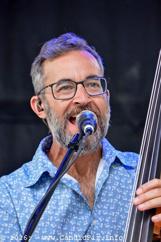 Alan Bartram with The Travelin' McCourys at the 2026 Charlotte Bluegrass Festival - photo © Bill Warren