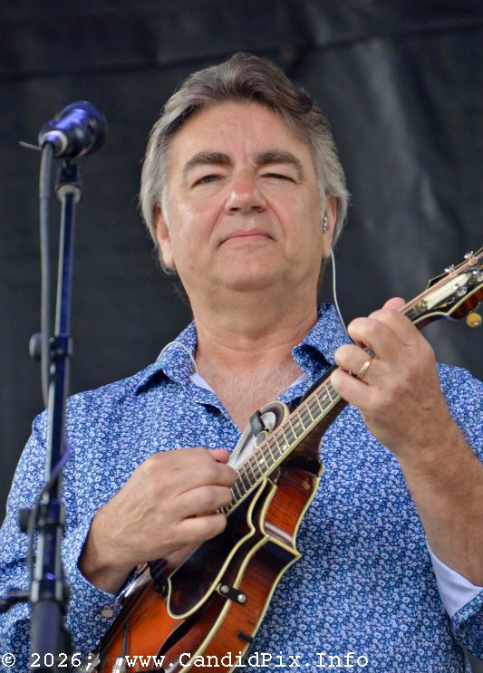 Ronnie McCoury with The Travelin' McCourys at the 2026 Charlotte Bluegrass Festival - photo © Bill Warren
