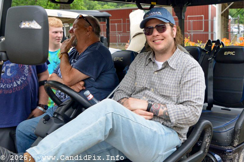 Billy Strings hanging out at the 2026 Charlotte Bluegrass Festival - photo © Bill Warren