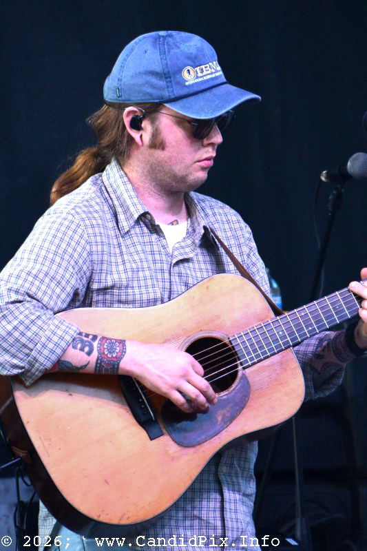 Billy Strings with The Del McCoury Band at the 2026 Charlotte Bluegrass Festival - photo © Bill Warren