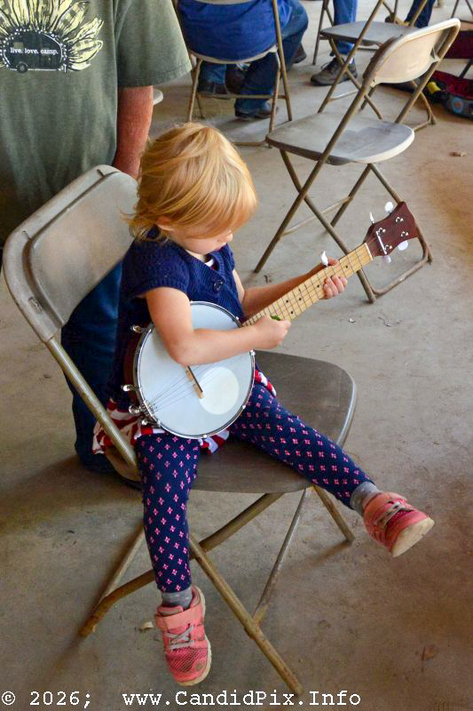 Instrument Petting Zoo for kids at the 2026 Charlotte Bluegrass Festival - photo © Bill Warren