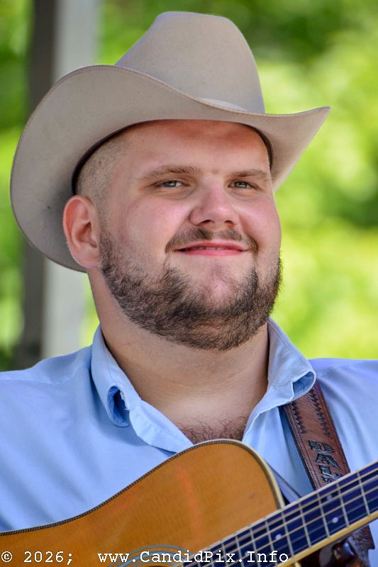 Dalton Smith with The Kevin Prater Band at the 2026 Charlotte Bluegrass Festival - photo © Bill Warren