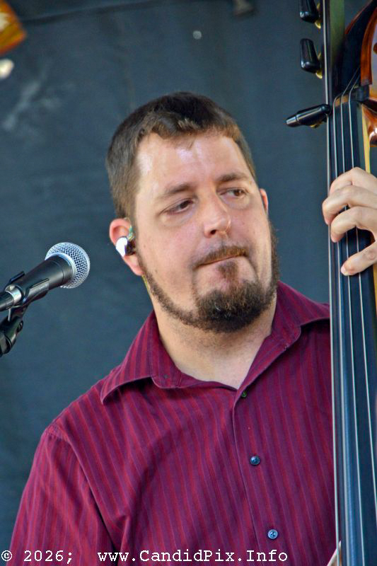 Joshua Faul with the Amanda Cook Band at the 2026 Charlotte Bluegrass Festival - photo © Bill Warren