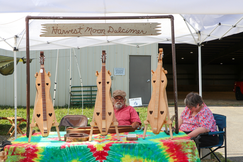 Dulcimer vendor at the 2026 Abingdon Fiddlers' Convention - photo © G. Nicholas Hancock