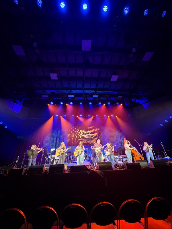 Tony Trischka and Sister Sadie at Music America: Songs That Shaped Us at the Bruce Springsteen Center (6/4/26) - photo © Ariel Rosenberg