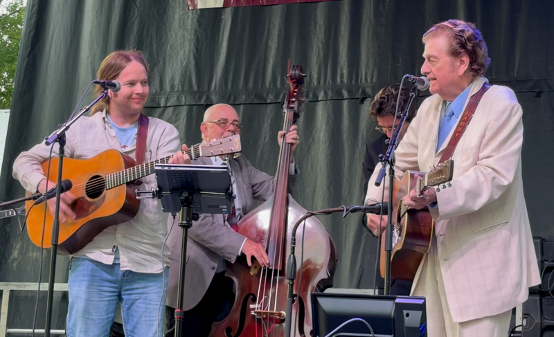 Billy Strings with Larry Sparks & The Lonesome Ramblers at the 2026 Charlotte Bluegrass Festival - photo © Elizabeth Loring