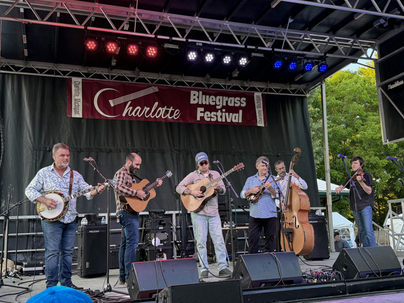 Billy Strings with The Travelin' McCourys at the 2026 Charlotte Bluegrass Festival - photo © Elizabeth Loring