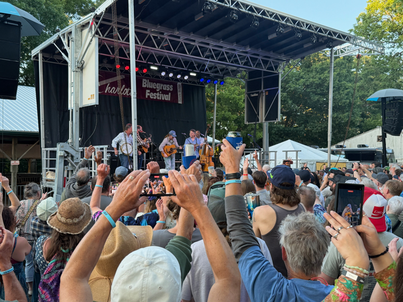 Billy Strings with The Travelin' McCourys at the 2026 Charlotte Bluegrass Festival - photo © Elizabeth Loring