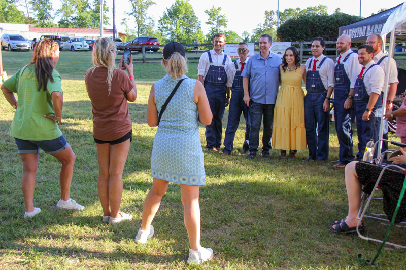 Photographers capture Darin & Brooke Aldridge with The Gospel Plowboys at the 2026 Willow Oak Bluegrass Festival - photo © Laura Ridge