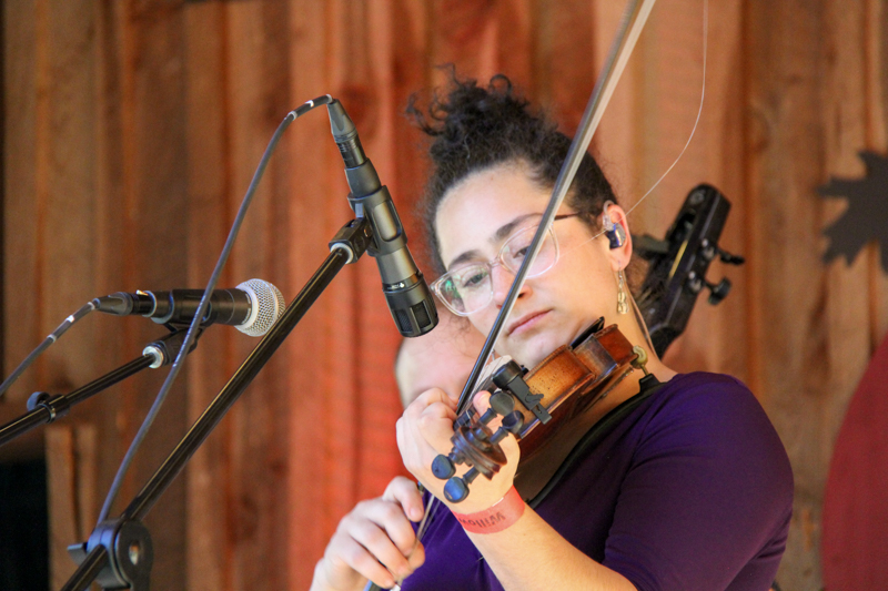 Layla Cantafio with Dave Adkins & Mountain Soul at the 2026 Willow Oak Bluegrass Festival - photo © Laura Ridge