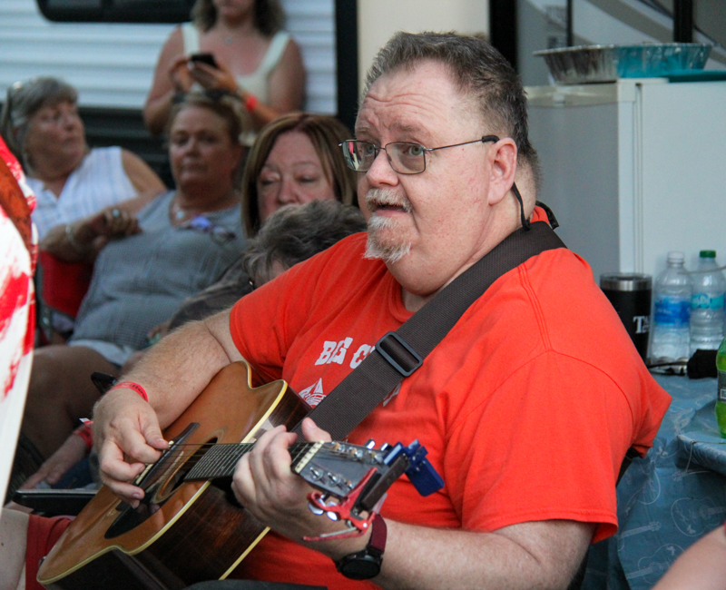 Eddie Gill jamming at the 2026 Willow Oak Bluegrass Festival - photo © Laura Ridge