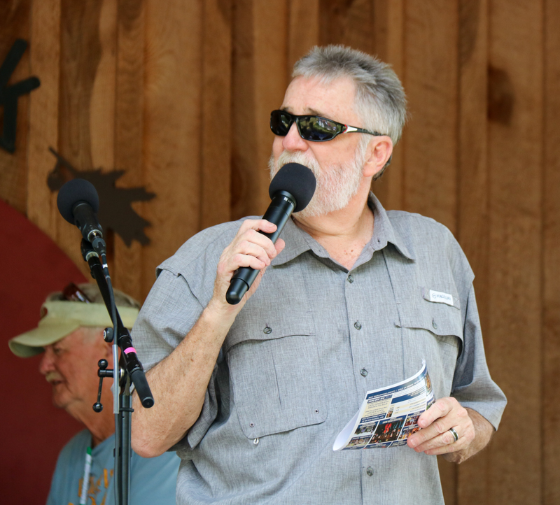 MC Doug Whitley at the final Willow Oak festival in June 2026 - photo © Laura Ridge