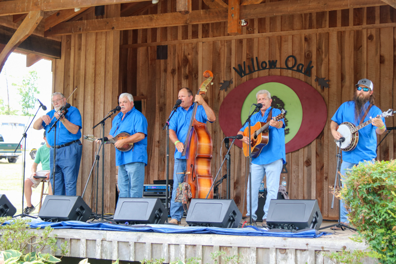 Charlie Oakley & Bl;azin' Grass at the final Willow Oak festival in June 2026 - photo © Laura Ridge