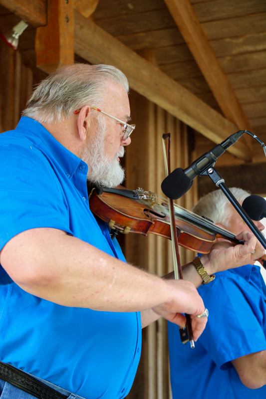 Johnny Ridge with Charlie Oakley & Blazin' Grass at the final Willow Oak festival in June 2026 - photo © Laura Ridge