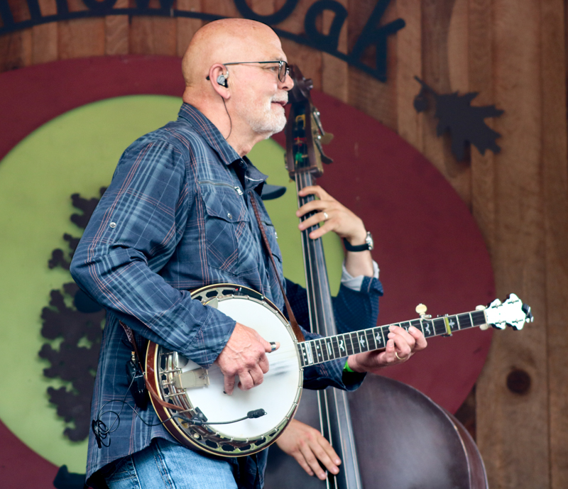 Sammy Shelor with Lonesome River Band at the final Willow Oak festival in June 2026 - photo © Laura Ridge