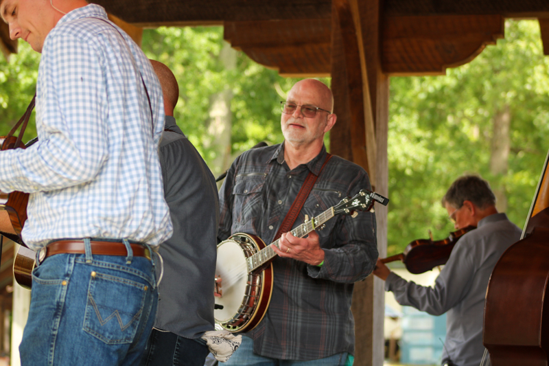 Sammy Shelor with Lonesome River Band at the final Willow Oak festival in June 2026 - photo © Laura Ridge
